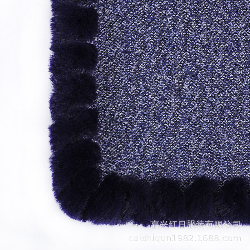 Venta al por mayor ropa de mujer invierno nuevo estilo piel de imitación mujer comercio exterior europeo y americano Jiaxing chal bufanda exterior imitación invierno piel de conejo rex