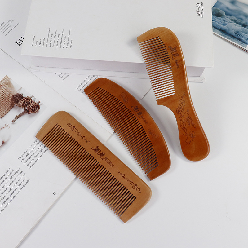Traditional Health Peach Wood Comb Good Comb Hair Care Seiko Household Wooden Comb Hair Store Wholesale