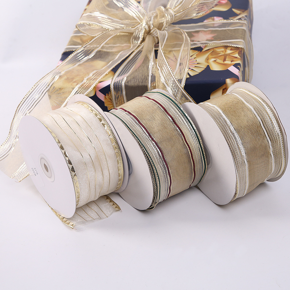 Cinta de hierro cinta caja de regalo embalaje cinta decorativa DIY material hecho a mano cinta de Navidad