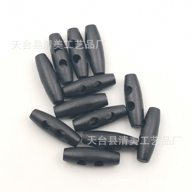 Negro Olive Hebilla 30mm Abrigo Botón de esquina Botón de madera Botón decorativo 50 un paquete