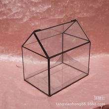 微景观几何图形玻璃花房 肉植物玻璃花盆 长方体带窗 DIY玻璃花瓶