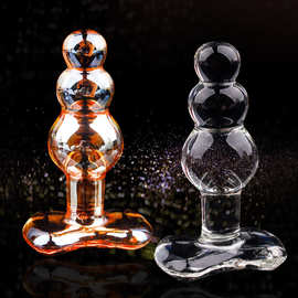 三株肛塞肛条肛门自慰器具玻璃棒水晶后庭拉珠房事开肛器性用品
