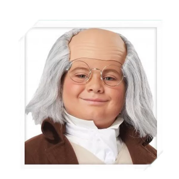 Halloween cosplay Wig Funny Old Man Wig Bald Einstein Half-Bald Monk Bald Headgear
