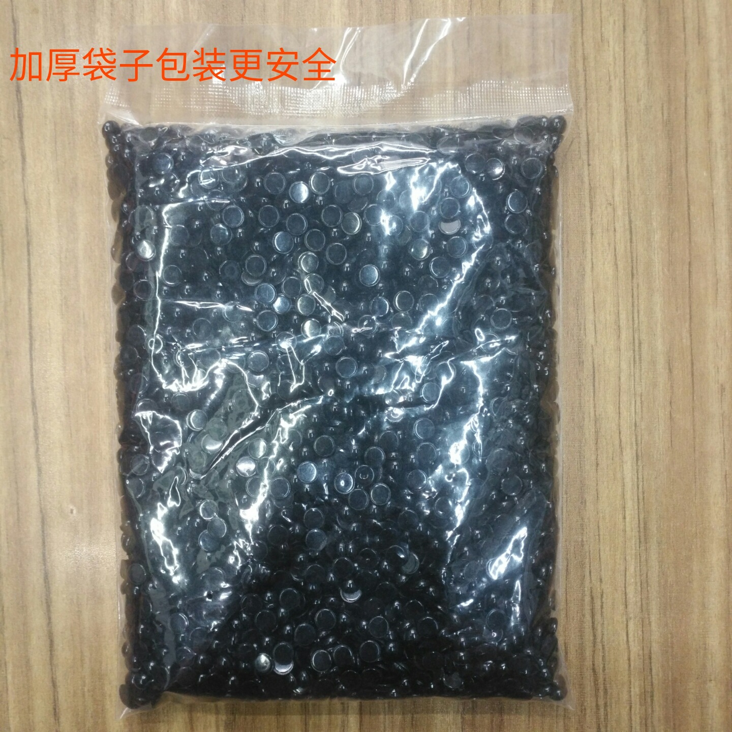 En stock brillante ojos de acrílico plana bolsa grande al por mayor sin rebabas tamaño todos DIY ojos negros