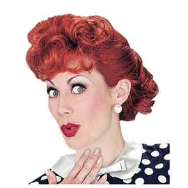 动漫红桃女王露西假发 厂家批发 酒红色型短发卷发cosplay假发女