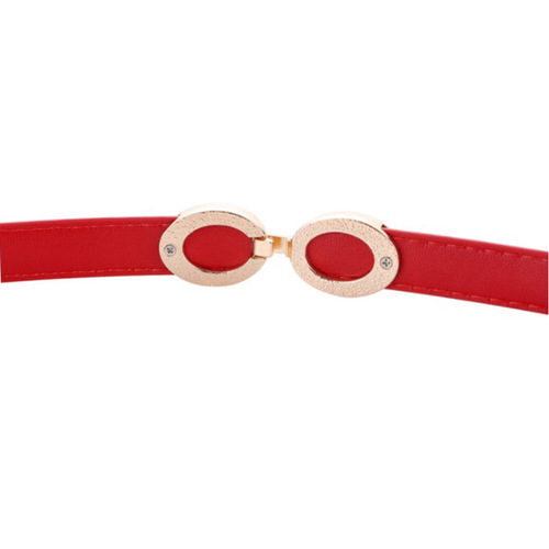 Women's Slim Waist Headband Leather Decorated Buckle Belt Fashion Genuine Leather Belt for Dresses