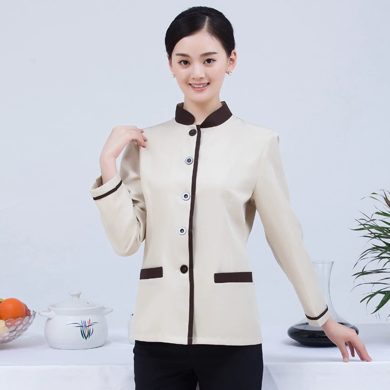 Чистая одежда Осенняя и зимняя одежда с длинными рукавами Чистая одежда PA Property Рабочая одежда Отель номер уборщик тетя уборка униформа