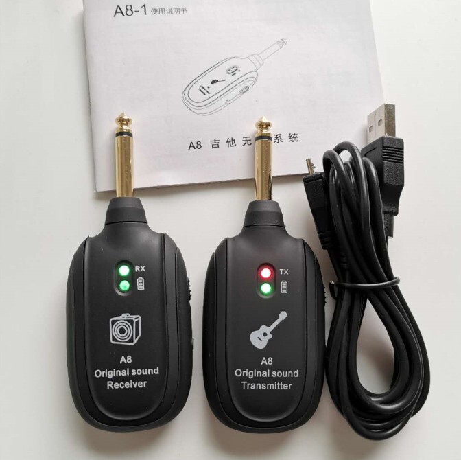 Factory direct supply A8 guitar pickup wireless transmitter electric guitar pickup electric wind instrument wireless transceiver