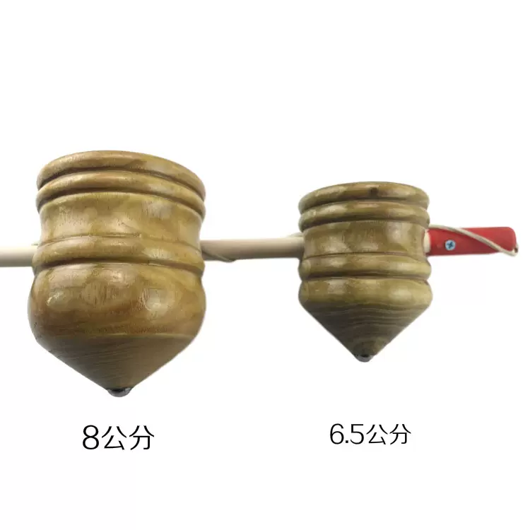 厂家直销传统玩具文创带杆木头陀螺儿童玩具 带杆木头陀螺健身