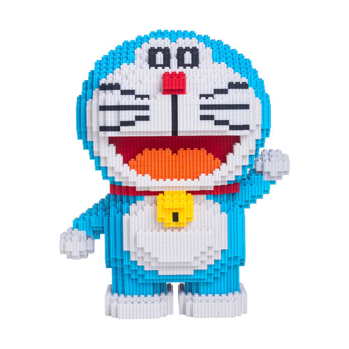 Caipin's new genuine authorized Doraemon internet celebrity's same educational adult toy tiny particle building blocks
