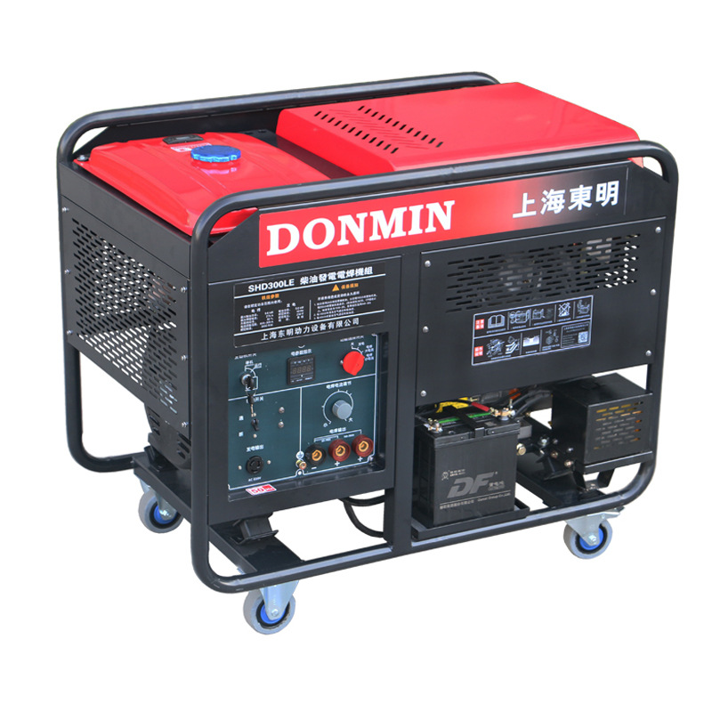 东明双缸动力焊3.2-6.0焊条移动式柴油发电电焊一体机