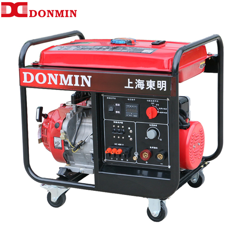 东明品牌汽油发电电焊两用一体机三相5KW 2.5-3.2mm焊条60-190A