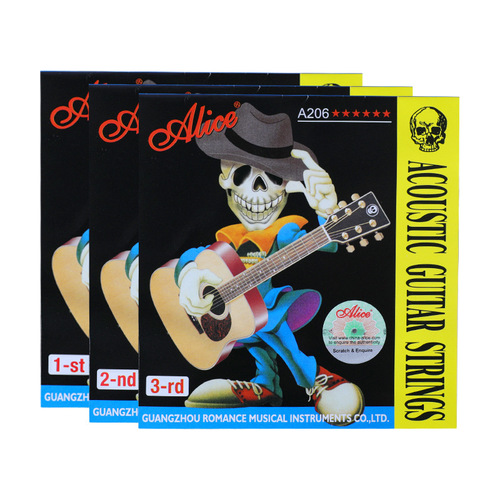 Alice A206 guitar strings folk acoustic guitar strings set of 6 one-string single set of 1-string folk strings