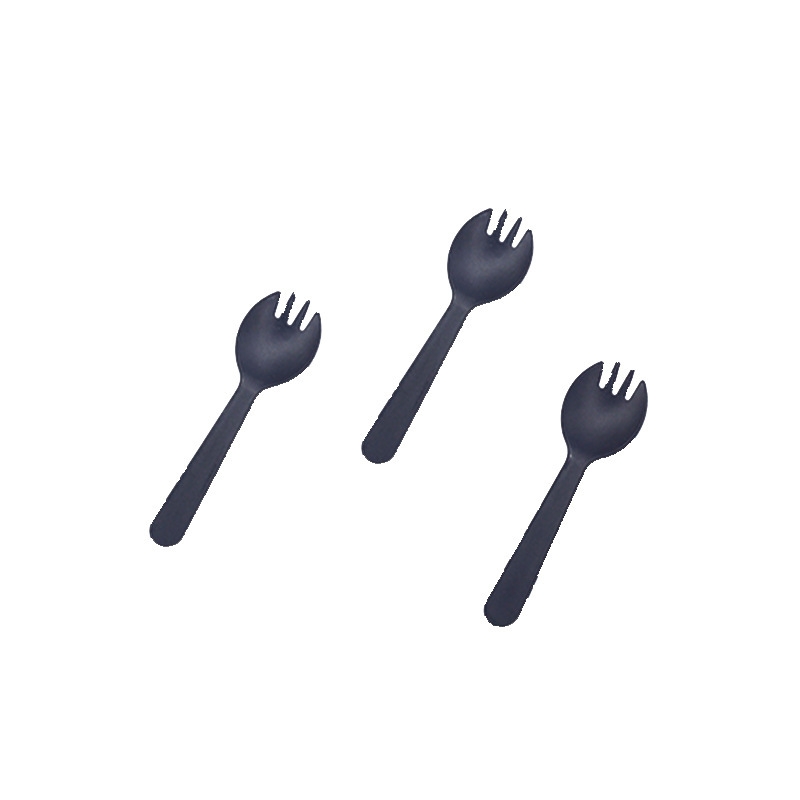 Pastel de postre tenedor cuchara desechable espesado plástico para llevar vajilla cuchara tenedor yogur helado cuchara de fruta