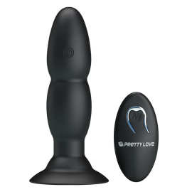 派蒂菈愉悦震动后庭拉珠震动肛塞USB充电无线遥控4频旋转按摩器