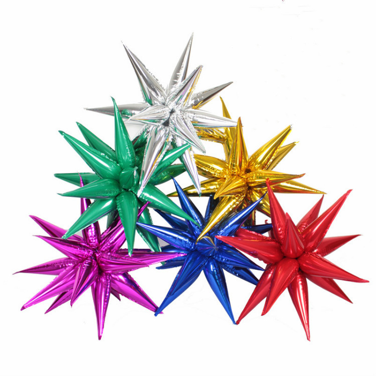 大号水滴光芒铝箔气球商场装饰光芒生日派对水滴光芒铝膜气球批发