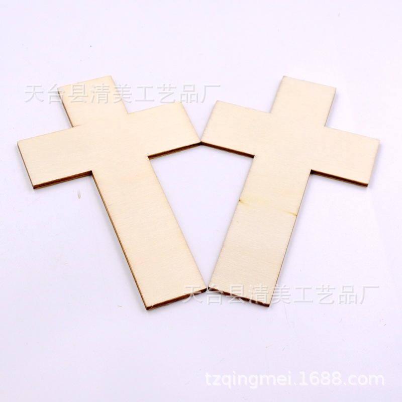 Tronco de madera Cruz colgante decorativo de madera 36 piezas un paquete