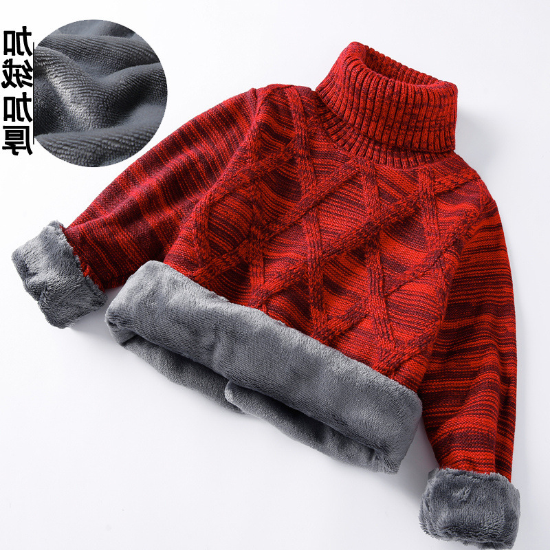 Children's fleece demi-season base body-friendly sweater, 2023, for teenagers, Korean style, children's clothing, increased thickness 4