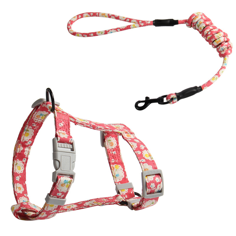 Directo de fábrica correa para mascotas gato correa para el pecho estilo japonés ajustable anti-rotura gato Correa al por mayor