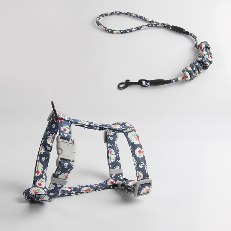 Directo de fábrica correa para mascotas gato correa para el pecho estilo japonés ajustable anti-rotura gato Correa al por mayor