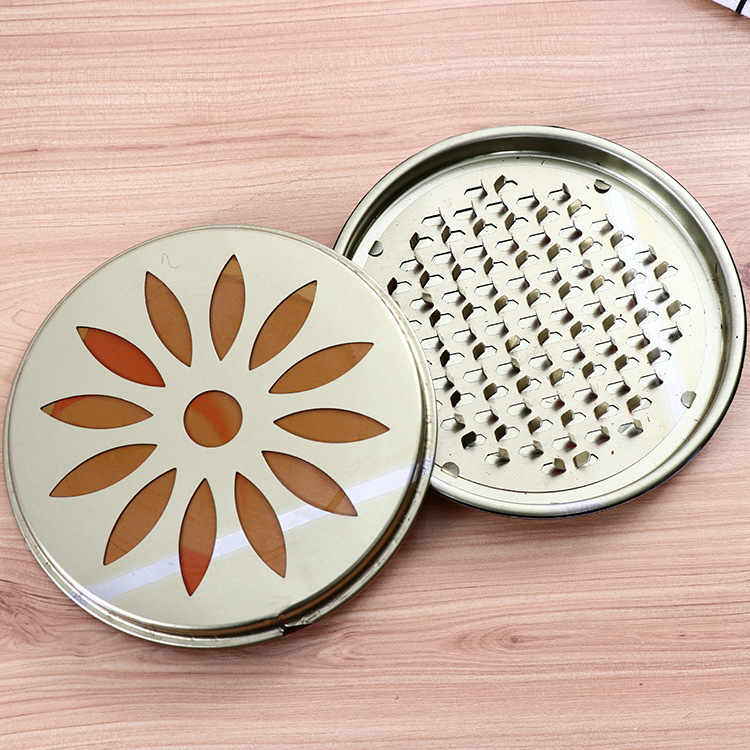 Fireproof mosquito coil holder with lid mosquito coil tray portable nail tooth with lid mosquito coil tray mosquito coil box with ash tray 2 yuan shop