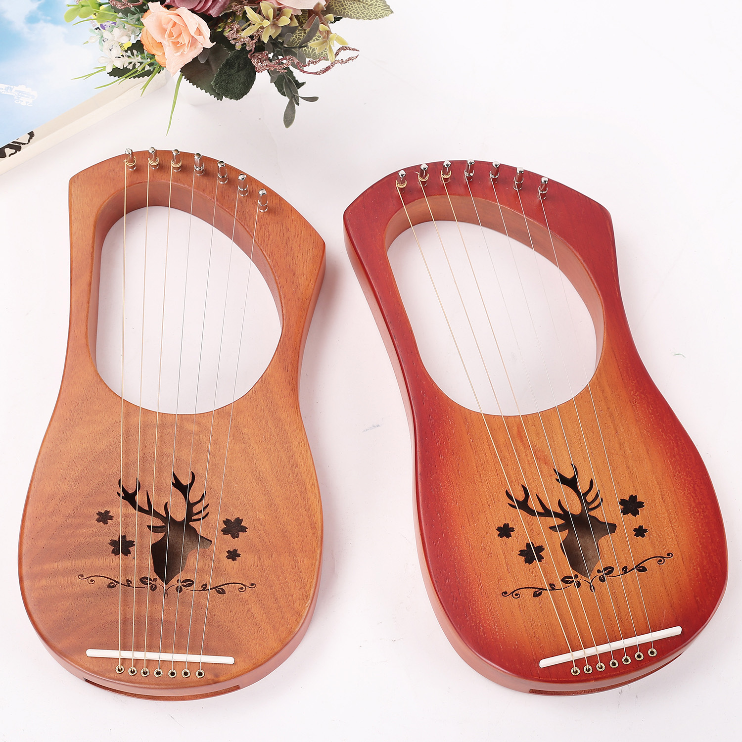 Single-board 16-tone lyre 19-tone Harp 10-string 7-string lyre instrumento musical portátil lyre piano fábrica al por mayor