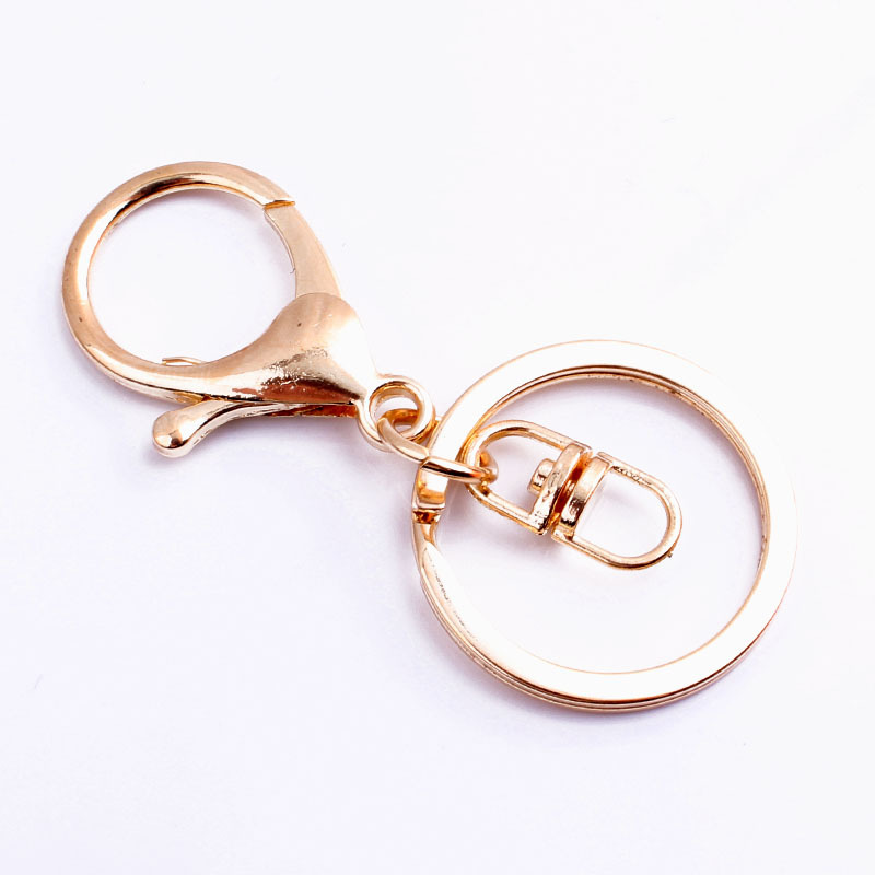 Directo de fábrica Nuevo llavero de metal DIY llavero de tres piezas de aleación de zinc broche de langosta accesorios de la joyería