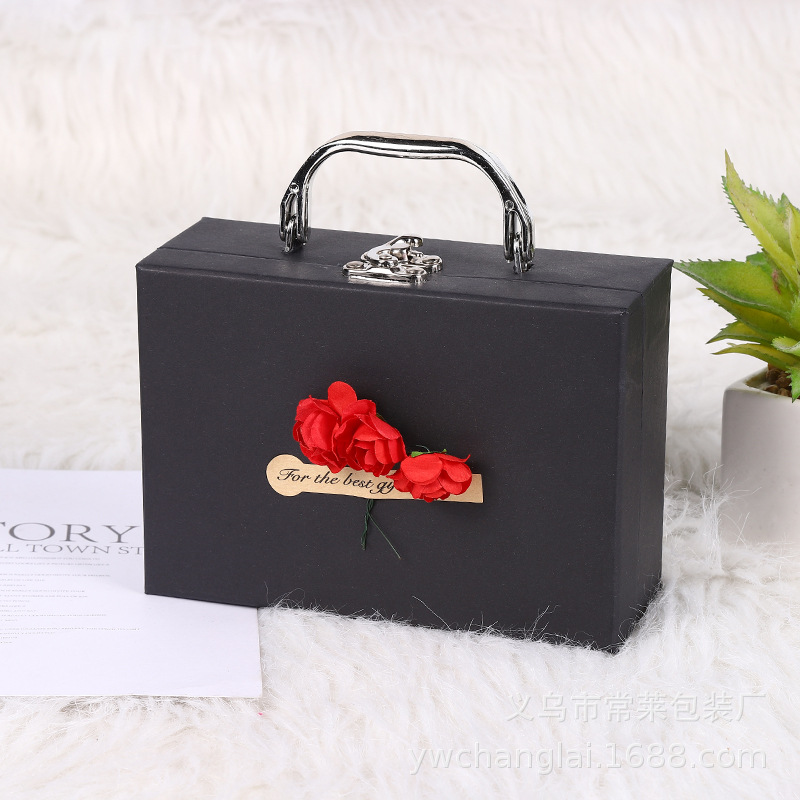 厂家现货口红礼盒 创意礼物饰品手提箱包口红香水套装礼品包装盒