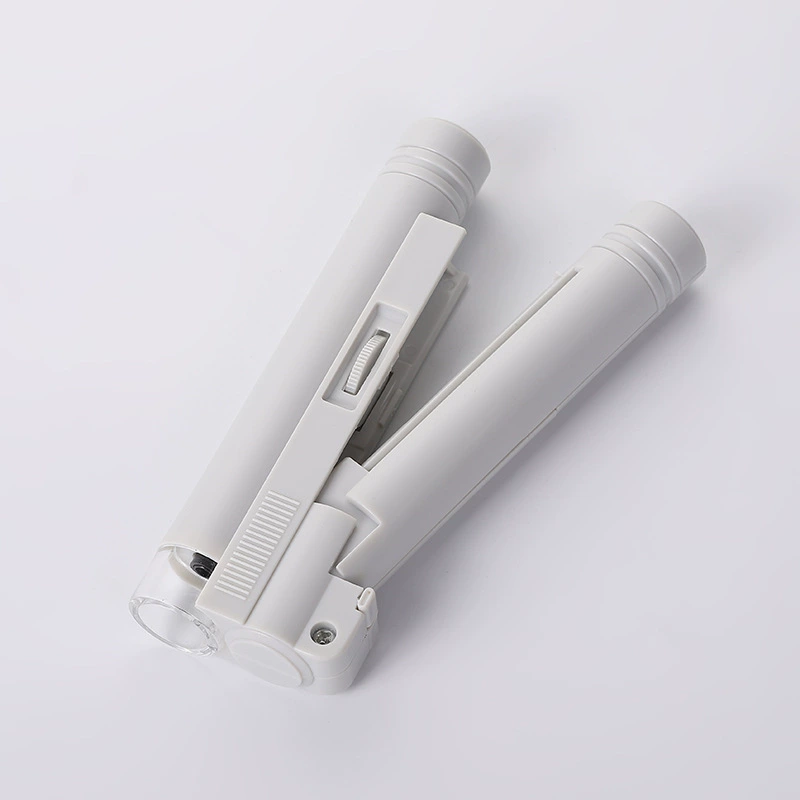 100-кратная двойная светодиодная трубка с легким портативным микроскопом 10085-1 ювелирные изделия Увеличительное стекло для идентификации нефрита