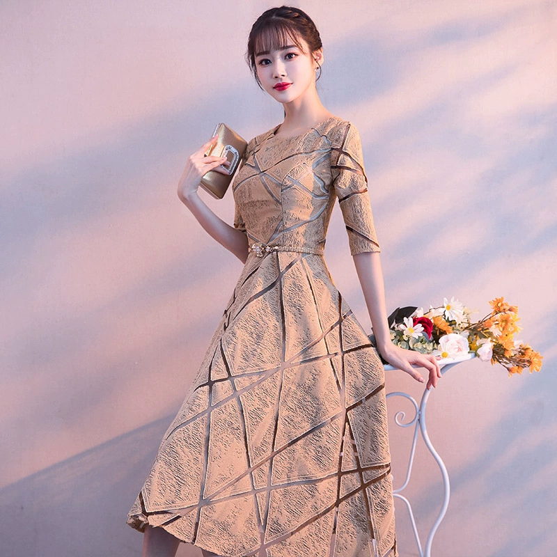 Demi-season evening dress