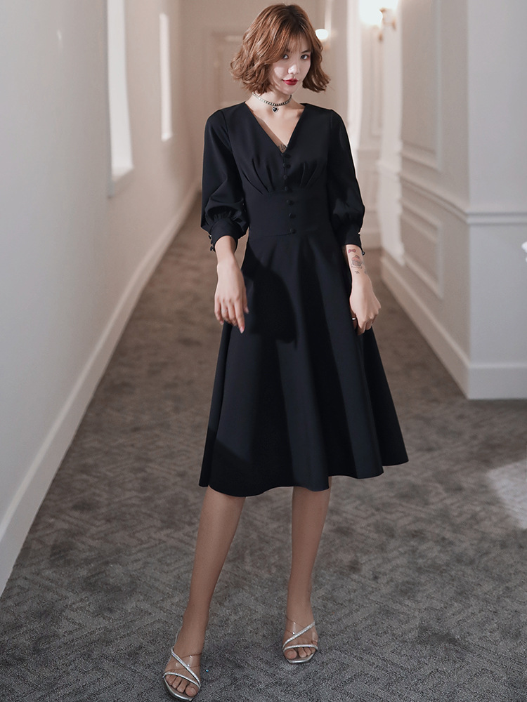 Vestido de noche blanco para mujer, nuevo estilo 2026, aura regale, elegante vestido de satén apto para uso diario y banquetes, estilo francés. image 10