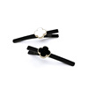 South Korean goods, cute black metal hairgrip, four-leaf clover, simple and elegant design