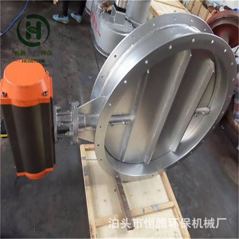 气动通风蝶阀不锈钢冷风阀气动执行器蝶阀配对法兰翻板蝶阀冷风阀