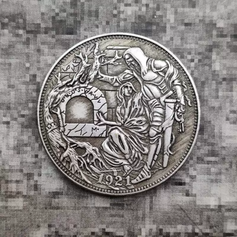 爆款1921年美国圣杯可吹响骷髅纪念币币厂家收藏批发