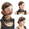 Thin scarf, veil, demi-season medical mask, sun protection, with neck protection