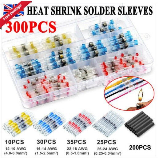 300PC 박스 (흰색 25 빨강 35 파랑 30 노랑 10 + 200 검정 튜브)