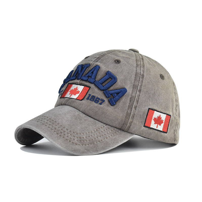 AliExpress eBay popular carta CANADÁ gorra de béisbol para hombres y mujeres gorra de béisbol canadiense de algodón todo partido gorra de pico