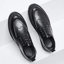 英伦时尚厚底雕花皮鞋韩版流行休闲潮鞋商务正装百搭皮鞋男Z60-X