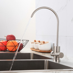 雙出水304不鏽鋼淨水龍頭 2分進水2分出水廚房直飲淨水器鵝頸龍頭