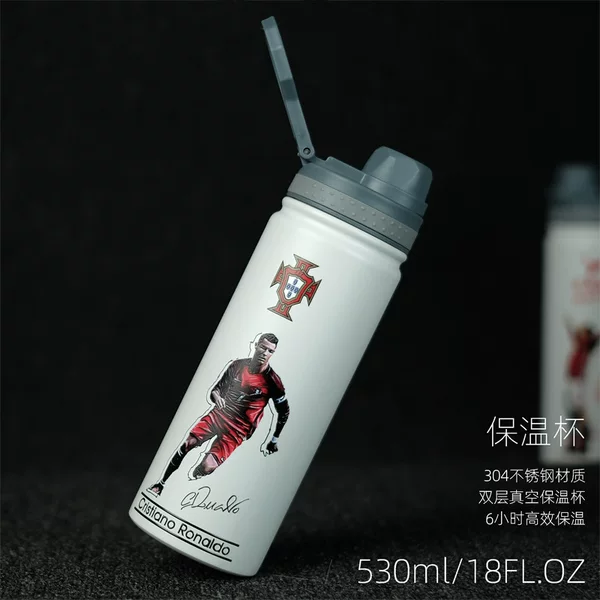 C Romesini Malmbappe Football Sports Stainless Steel Double Insulation Kettle Water Cup