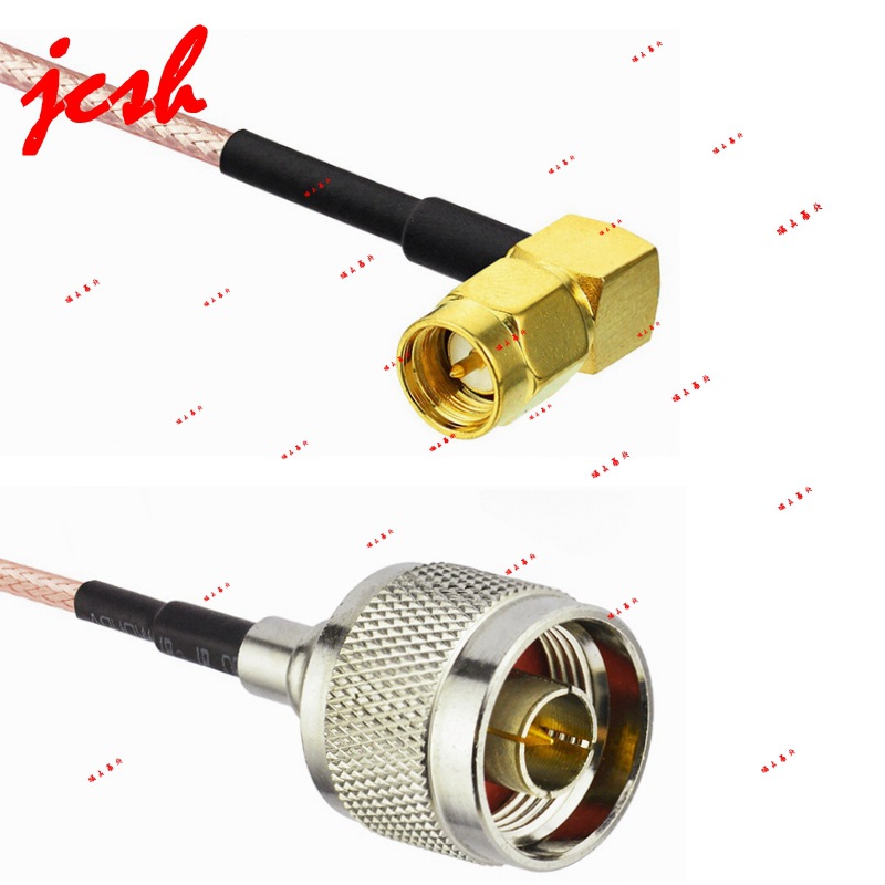 SMA弯公头90度转N公头射频RF延长RG316同轴电缆双银高温延长跳线