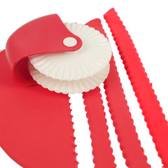 Kitchen Pastry Cutting Wheel Pizza Curling Wheel Roller Knife Baking Tool Manual Twist Wheel Cutter