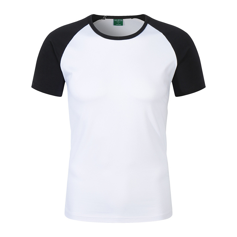 Modal camiseta DIY impresión grupo Clase uniforme color matching manga raglán cuello redondo publicidad cultural camisa LOGO ropa fábrica