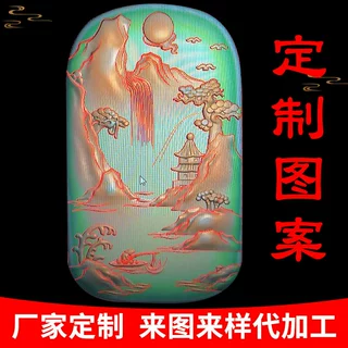 定制图案精雕图定制玉牌厂家批发电脑雕刻玉阿富汗白玉