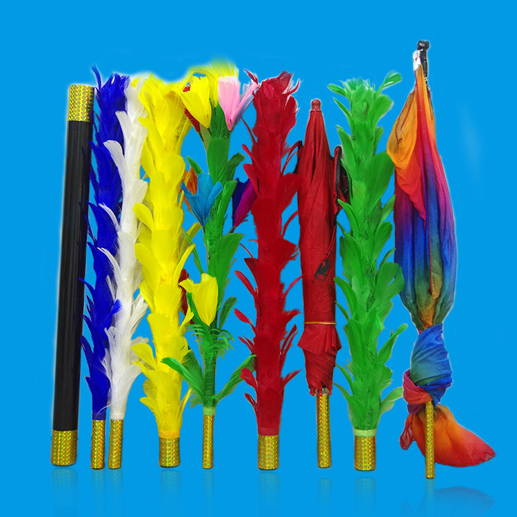 Umbrella Citibank stage magic props feather stick color changing feather changing umbrella empty hand out big flag duster flower three changes