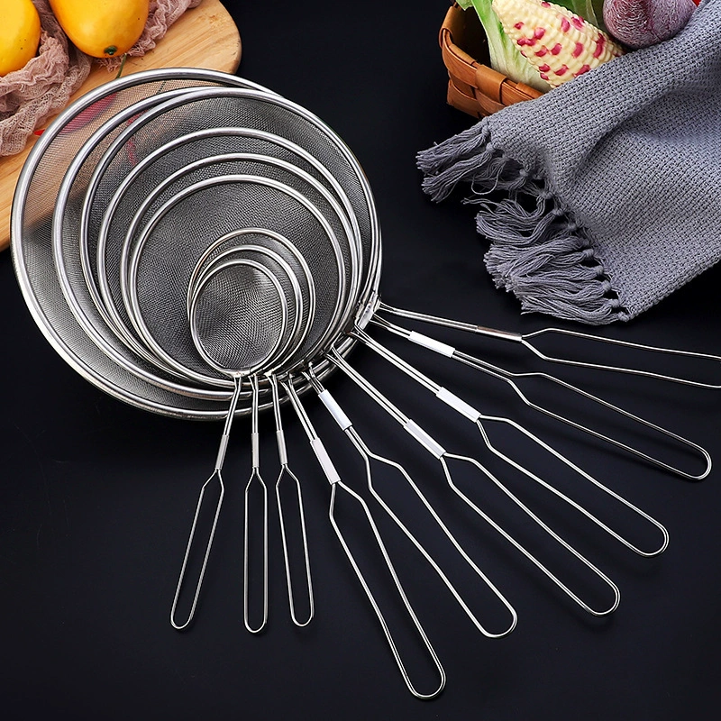 Stainless steel mesh siege juice soy milk flour super fine filter sieve house kitchen fried noodle noodle spoon fence