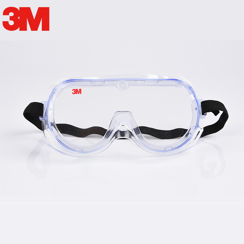 3M1621AF护目镜眼罩防雾防沙石化学液体冲击喷溅防尘实验室通风