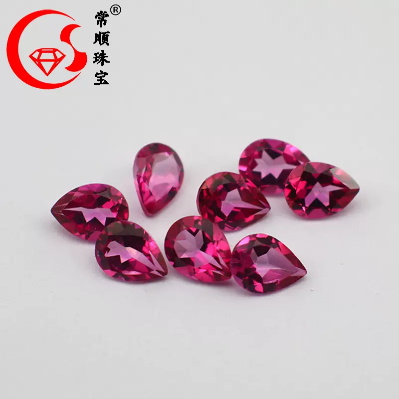 批发高品质天然粉托帕梨形水滴形戒面裸石 18k/24k首饰镶嵌配石