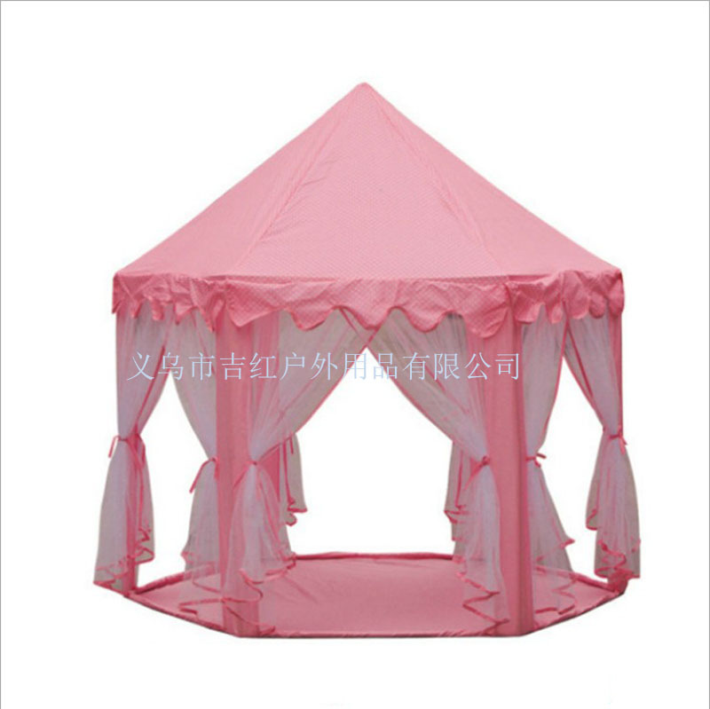 Tienda para niños tul carpa hexagonal tesoro decoración Tour Casa Princesa Tour Castillo puerta 120 diámetro 140 altura 140cm