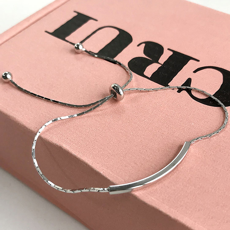 Adjustable drawstring bracelet female small fresh students simple ins cold wind bends barefriend bracelet tide female gift